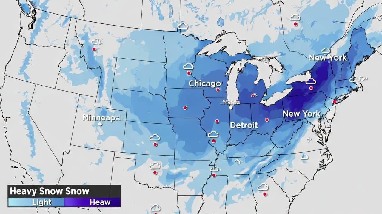 Heavy Snow Forecast Across The US Today