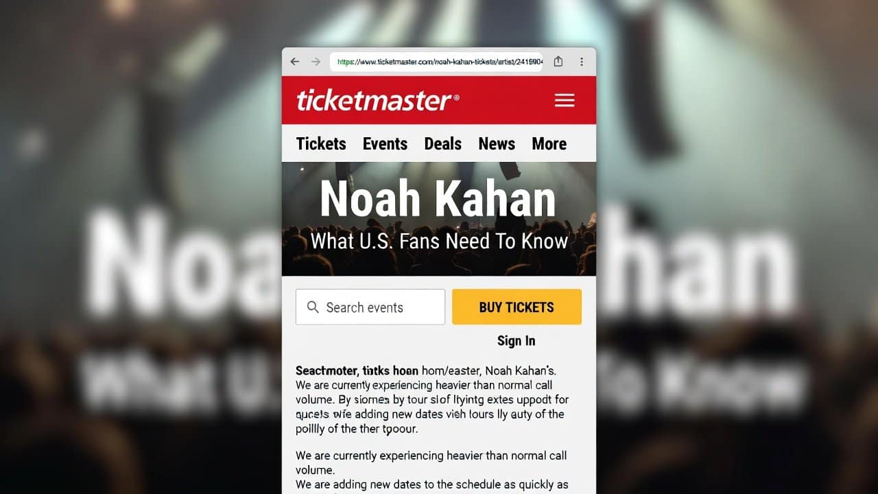 Ticketmaster And Noah Kahan What U.S. Fans Need To Know