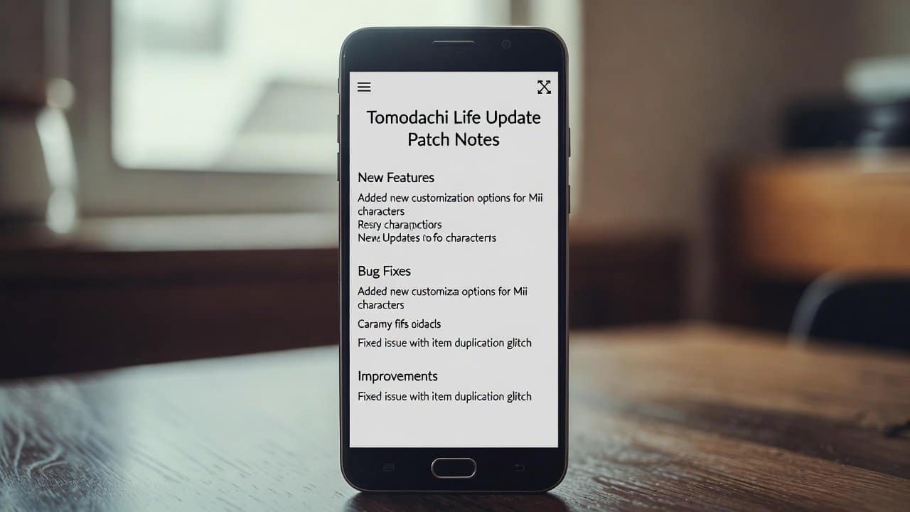 Tomodachi Life Update Patch Notes