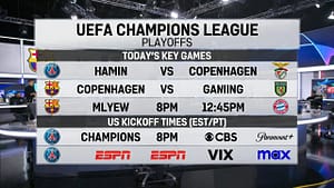 Champions League Playoffs Today